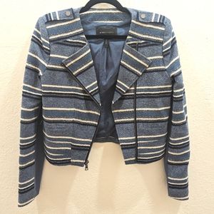 BCBGMAXAZRIA BLUE STRIPED JACKET SIZE SMALL